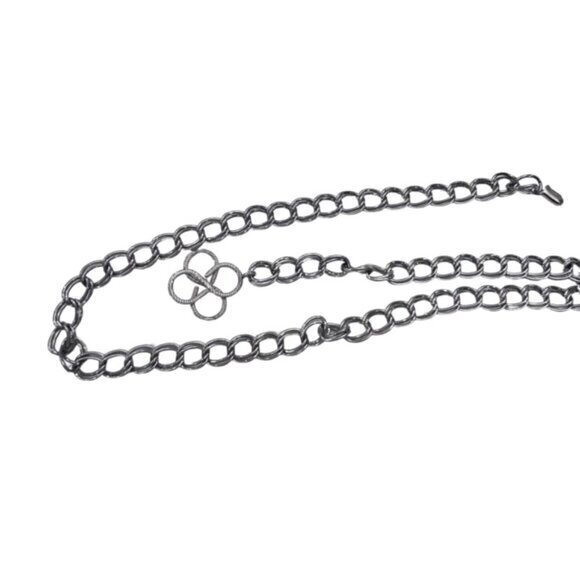 Accessories - Silver Chain Waist Belt Celtic Irish Tassel Up to 39" Business Casual BOHO CUTE!